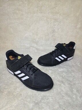 adidas Power Perfect 3 Black Gold Weightlifting Shoes Men's Size 12 NWOT BB6363
